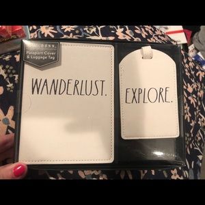 NWT- Rae Dunn passport cover and luggage tag